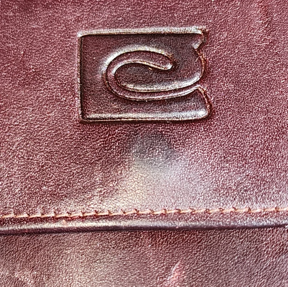 Vintage Capri‎ Burgundy Cowhide Kisslock Bifold Continental Wallet 7